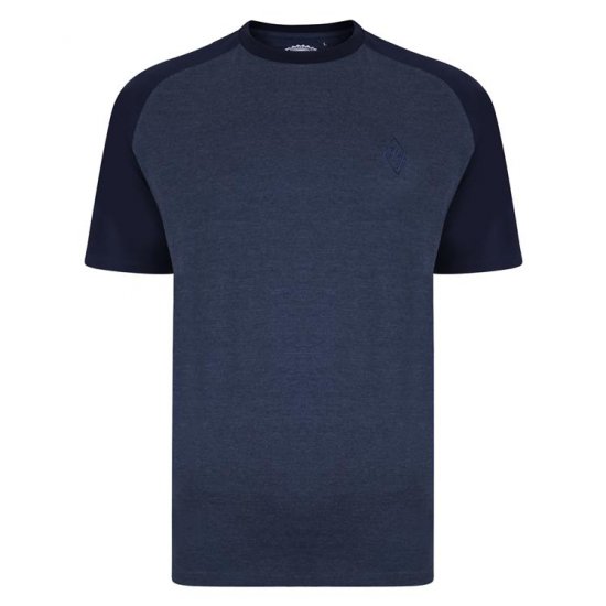 Kam Jeans 5314 Raglan T-Shirt Charcoal/Insignia Twin Pack - T-shirts - T-shirts Homme Grande Taille