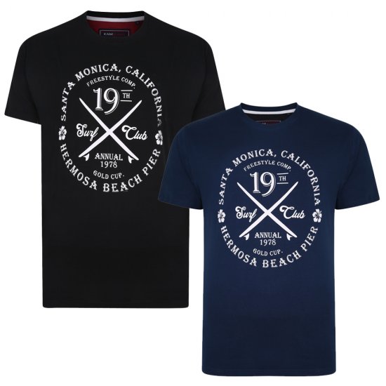 Kam Jeans 5331 Twin pack California Tee - T-shirts - T-shirts Homme Grande Taille
