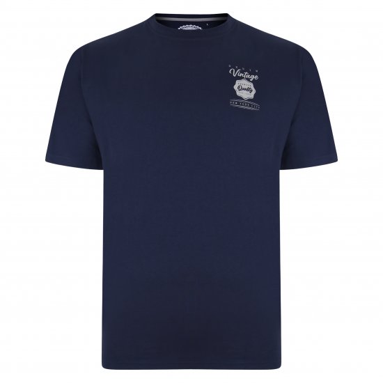 Kam Jeans 5348 T-shirt Vintage/Denim Twin Pack - T-shirts - T-shirts Homme Grande Taille