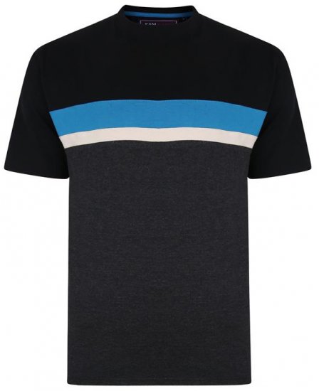 Kam Jeans 5356 Cut&Saw T-shirt Black - T-shirts - T-shirts Homme Grande Taille