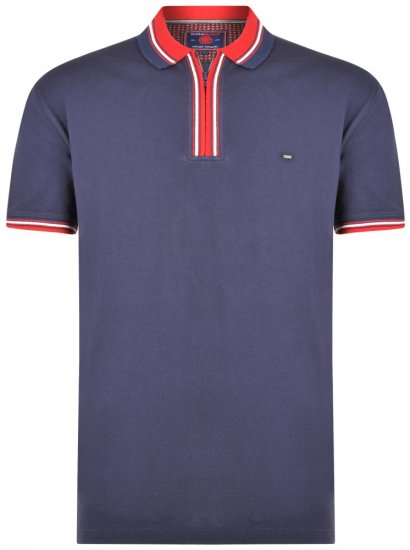 Kam Jeans 5409 Polo Navy - Polos - Polos homme grande taille