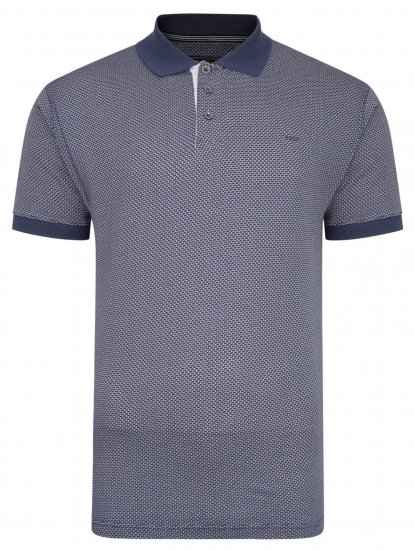 Kam Jeans Casual Look Polo Insignia Blue - Polos - Polos homme grande taille