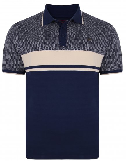 Kam Jeans 5438 Textured Weave Polo - Polos - Polos homme grande taille