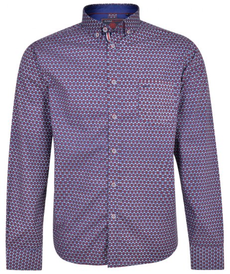 Kam jeans 6197 LS Dobby Print Shirt - Chemises - Chemises Grandes Tailles Hommes
