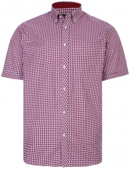 Kam Jeans 6219 Short sleeve Shirt Red - Chemises - Chemises Grandes Tailles Hommes