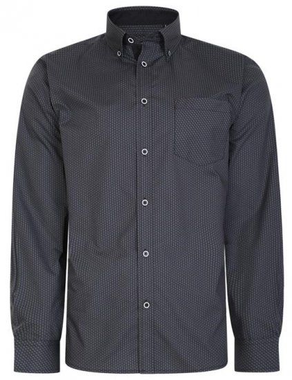 Kam Jeans 6226 LS Casual Shirt Charcoal - Chemises - Chemises Grandes Tailles Hommes