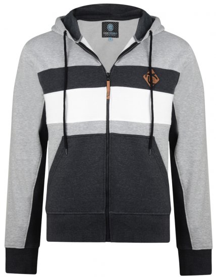 Kam Jeans 701 Cut and Sew Hoodie Grey - Sweatshirts & hoodies - Sweatshirts/Hoodies grande taille homme