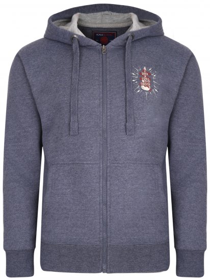 Kam Jeans 7029 Hoodie Indigo - Sweatshirts & hoodies - Sweatshirts/Hoodies grande taille homme