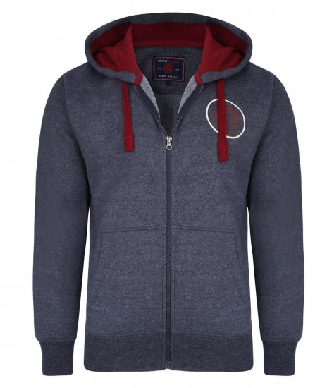 Kam Jeans 7030 Hoody Indigo - Sweatshirts & hoodies - Sweatshirts/Hoodies grande taille homme