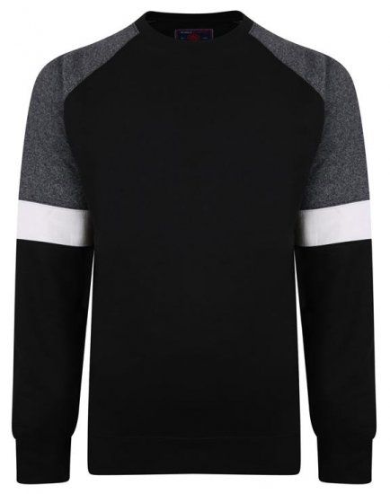 Kam Jeans 7031 Crew Neck Sweater Black - Sweatshirts & hoodies - Sweatshirts/Hoodies grande taille homme