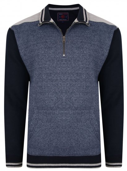 Kam Jeans 7032 Casual Sweater Navy - Sweatshirts & hoodies - Sweatshirts/Hoodies grande taille homme