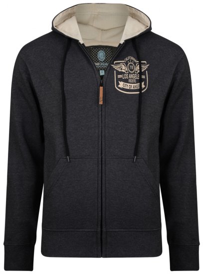 Kam Jeans 706 L.A. Riders Hoodie Charcoal - Sweatshirts & hoodies - Sweatshirts/Hoodies grande taille homme