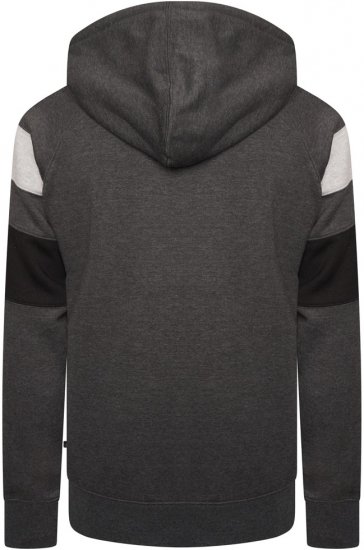 Kam Jeans 7068 Cut & Sew Over Head Hoody Charcoal - Sweatshirts & hoodies - Sweatshirts/Hoodies grande taille homme