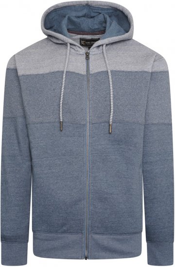 Kam Jeans 7071 Marl Stripe Hoody Denim - Sweatshirts & hoodies - Sweatshirts/Hoodies grande taille homme