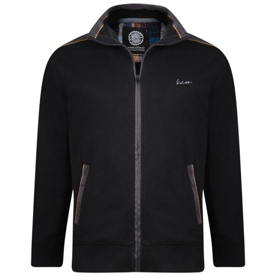 Kam Jeans 714 Shoulder Panel Sweater Black - Sweatshirts & hoodies - Sweatshirts/Hoodies grande taille homme