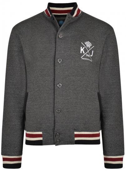 Kam Jeans 719 Button Sweater Charcoal - Sweatshirts & hoodies - Sweatshirts/Hoodies grande taille homme