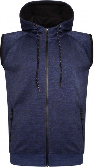 Kam Jeans AP007 Active Performance Sleeveless Hoody Indigo - Sweatshirts & hoodies - Sweatshirts/Hoodies grande taille homme
