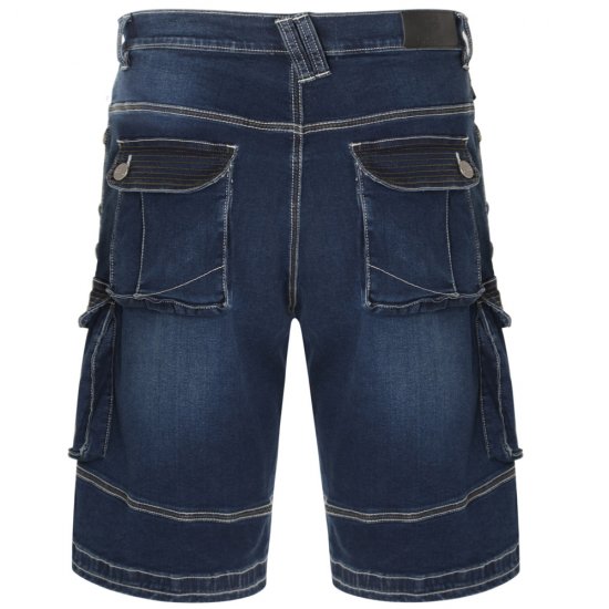 Kam Jeans Ivan Cargo Shorts Dark Used - Shorts - Shorts hommes grande taille