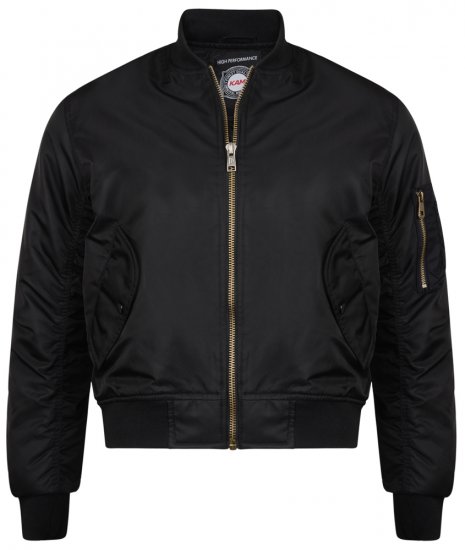 Kam Jeans KV75 Bomber Jacket Black - Vestes - Vestes homme grandes tailles