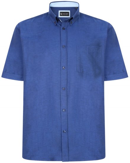 Kam Jeans P020 Premium Short sleeve Oxford Shirt Navy - Chemises - Chemises Grandes Tailles Hommes