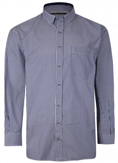 Kam Jeans P643 Premium Stripe Shirt Navy - Chemises - Chemises Grandes Tailles Hommes