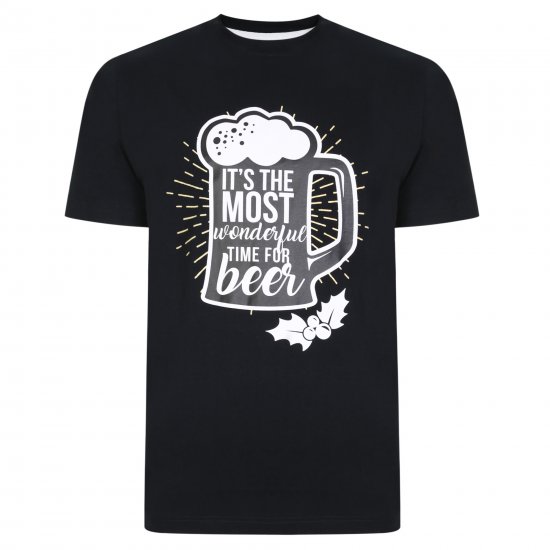 Kam Jeans X018 T-Shirt Black - T-shirts - T-shirts Homme Grande Taille