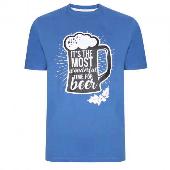 Kam Jeans X018 T-Shirt Blue - T-shirts - T-shirts Homme Grande Taille