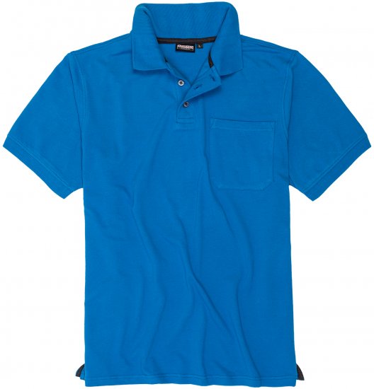 Adamo Klaas Regular fit Polo Shirt with Pocket Azur Blue - Polos - Polos homme grande taille
