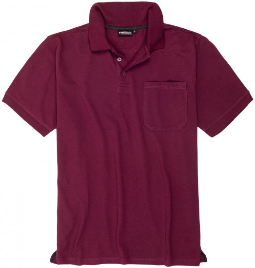 Adamo Klaas Regular fit Polo Shirt with Pocket Blackberry - Polos - Polos homme grande taille