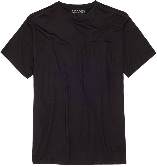 Adamo Kody Regular fit T-shirt with Pocket Black - T-shirts - T-shirts Homme Grande Taille