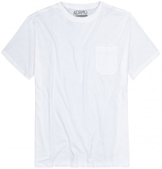 Adamo Kody Regular fit T-shirt with Pocket White - T-shirts - T-shirts Homme Grande Taille