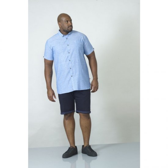 D555 Eric Linen Short Sleeve Shirt - Chemises - Chemises Grandes Tailles Hommes