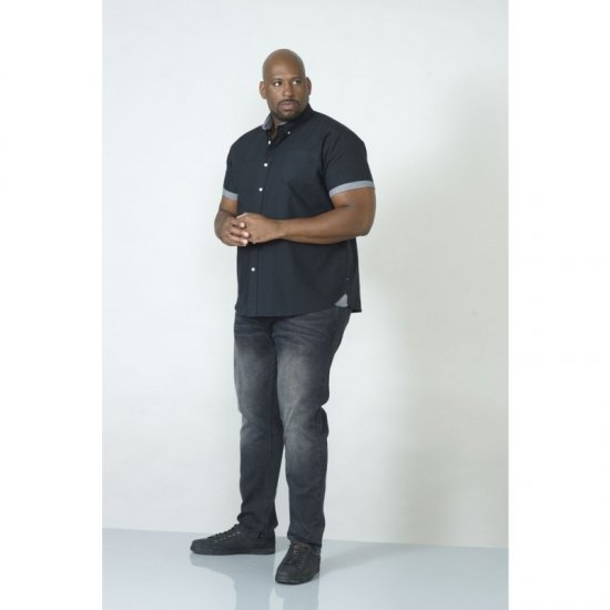 D555 Kevin Oxford Shirt Black - Chemises - Chemises Grandes Tailles Hommes