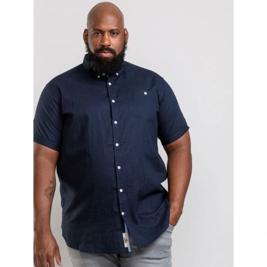 D555 Brixton Shirt Navy - Chemises - Chemises Grandes Tailles Hommes