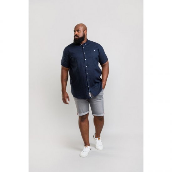 D555 Brixton Shirt Navy - Chemises - Chemises Grandes Tailles Hommes