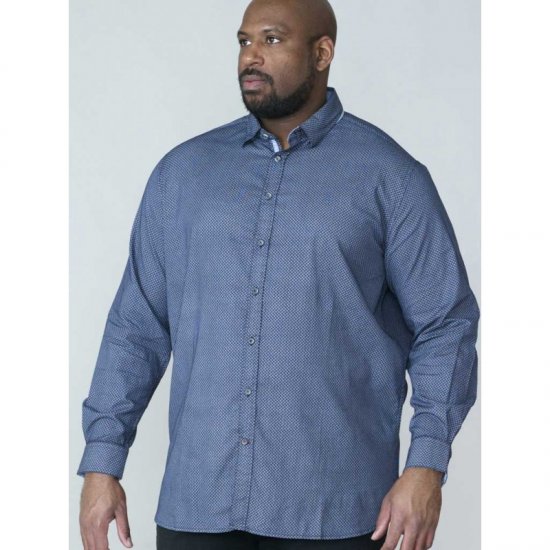 D555 Kermit Long Sleeve Printed Shirt - Chemises - Chemises Grandes Tailles Hommes