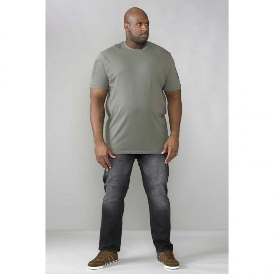D555 Callum T-shirt Khaki - T-shirts - T-shirts Homme Grande Taille