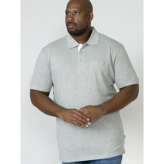 D555 Grant Polo Grey - Polos - Polos homme grande taille