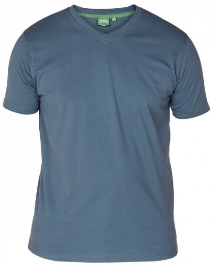 D555 Signature V-neck T-shirt Teal - T-shirts - T-shirts Homme Grande Taille
