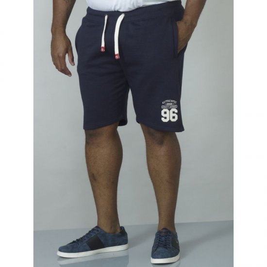 D555 Lindon Jersey Shorts Navy - Pantalons/shorts de survêtement - Survêtement/jogging grandes tailles
