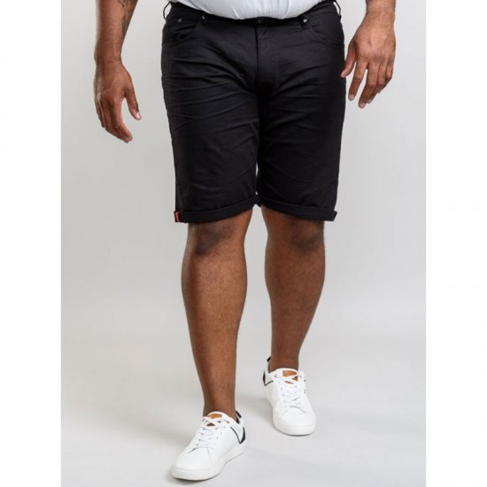 D555 Gilbert Stretch Shorts Black - Shorts - Shorts hommes grande taille
