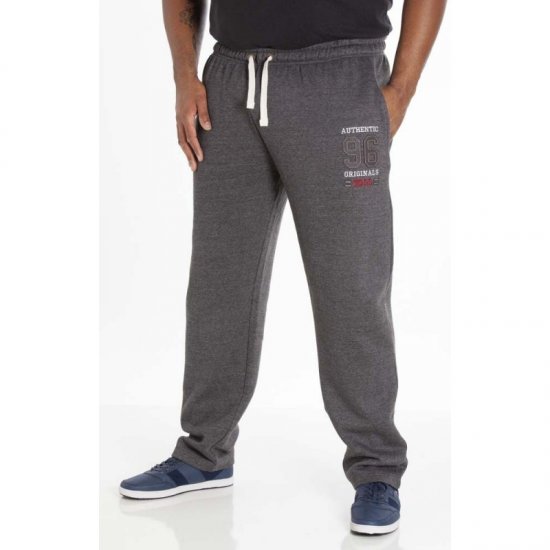 D555 Portland Sweatpants Charcoal - Pantalons/shorts de survêtement - Survêtement/jogging grandes tailles