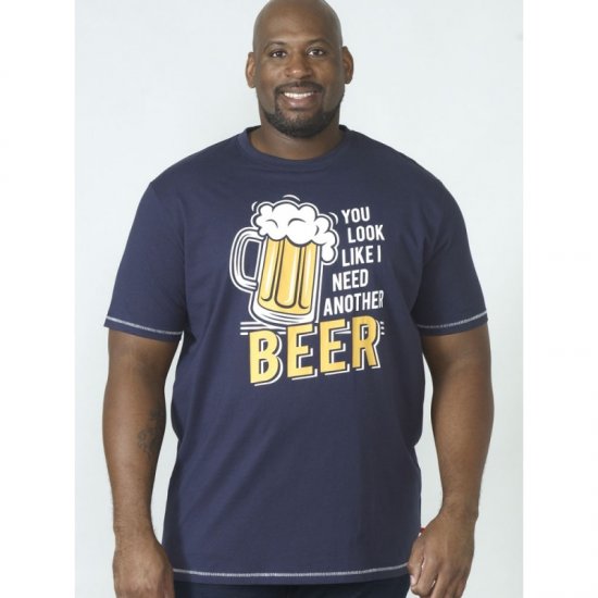 D555 Murray T-shirt Navy - T-shirts - T-shirts Homme Grande Taille