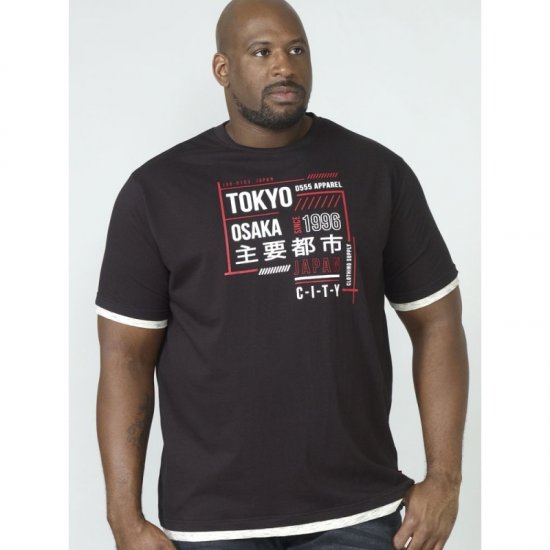 D555 Merlin T-shirt Black - T-shirts - T-shirts Homme Grande Taille