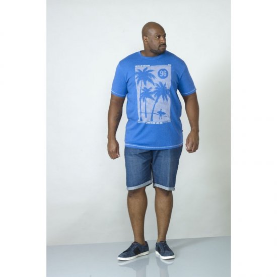 D555 Kansas T-shirt Blue - T-shirts - T-shirts Homme Grande Taille