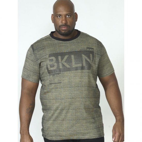 D555 NewYork Brooklyn T-shirt Khaki - T-shirts - T-shirts Homme Grande Taille