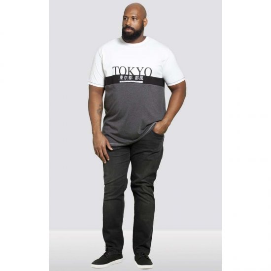 D555 Morris T-shirt Charcoal - T-shirts - T-shirts Homme Grande Taille