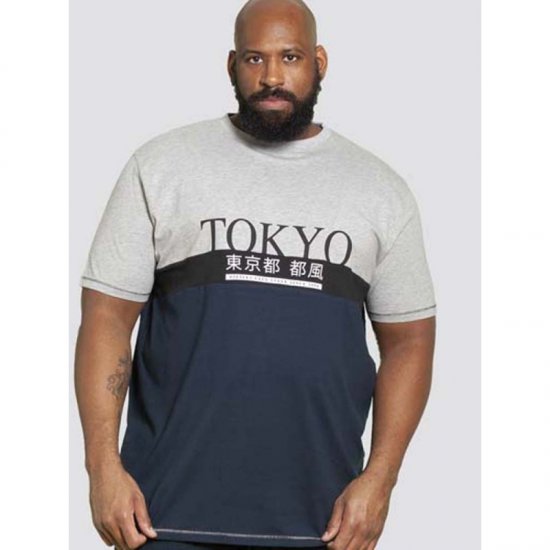 D555 Morris T-shirt Navy - T-shirts - T-shirts Homme Grande Taille