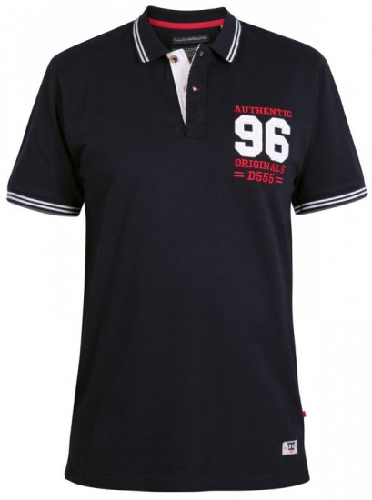 D555 Bartley Polo Dark Navy - Polos - Polos homme grande taille