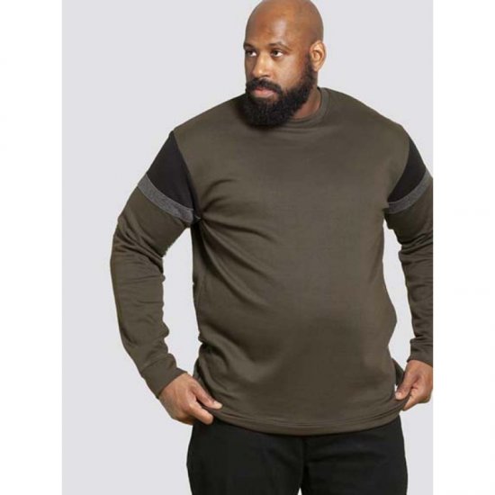 D555 Clermont Sweatshirt Khaki - Sweatshirts & hoodies - Sweatshirts/Hoodies grande taille homme
